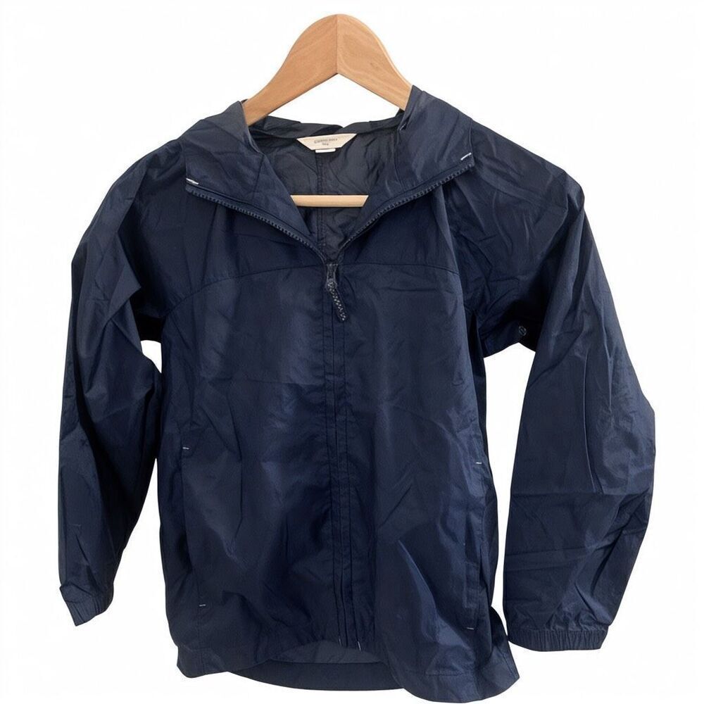 Lands’ End Navy Blue Hooded Boys Windbreaker Small
